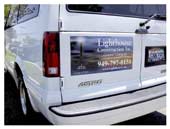 Van rear door magnetic sign lighthouse-smw